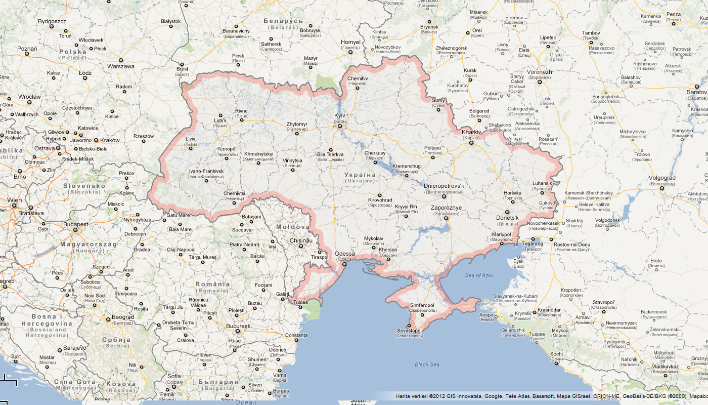 carte du ukraine
